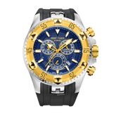 REEF TIGER Aurora RGA303 52mm Big Dial & Yellow Gold Color Bezel - Men's Chronograph Quartz Multi-Function Sport Watch